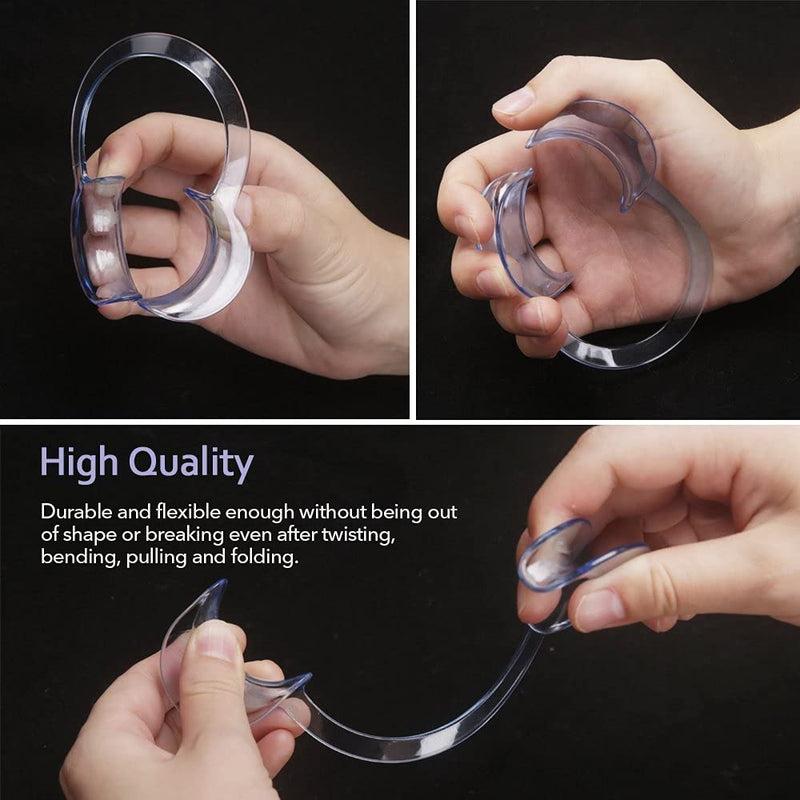 [Australia - AusPower] - 30-Pack Dental Cheek Retractor, Professional Autoclavable Mouth Opener Retractors, 100% BPA-Free, for Dentist, Teeth Whitening, Party, Mouthguard Challenge Game - Size M, Clear 