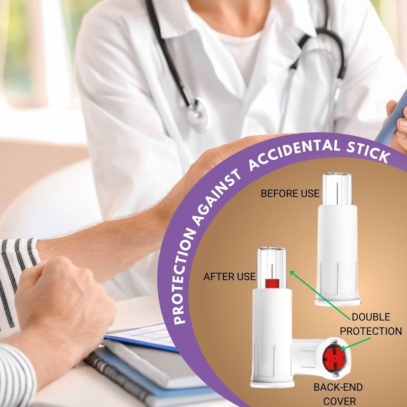 [Australia - AusPower] - ONE-CARE Duo Safety Pen Tips 30G x 3/16’’ (5mm), Dual Shield Protection, Universal Fit, Sterile, 100/bx 30G x 5mm 