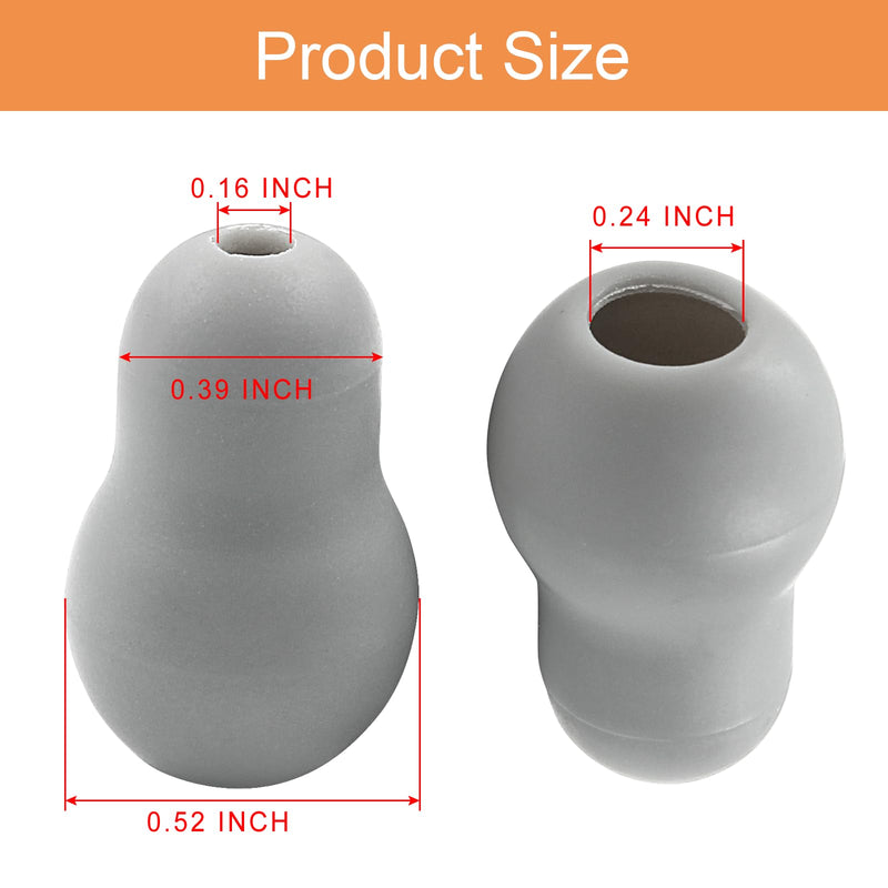 [Australia - AusPower] - Hitefu 4PCS Stethoscope Ear Tips Replacement Silicone Earbuds, Universal Silicone Earplugs for Stethoscope, Stethoscope Spare Parts, Gray 