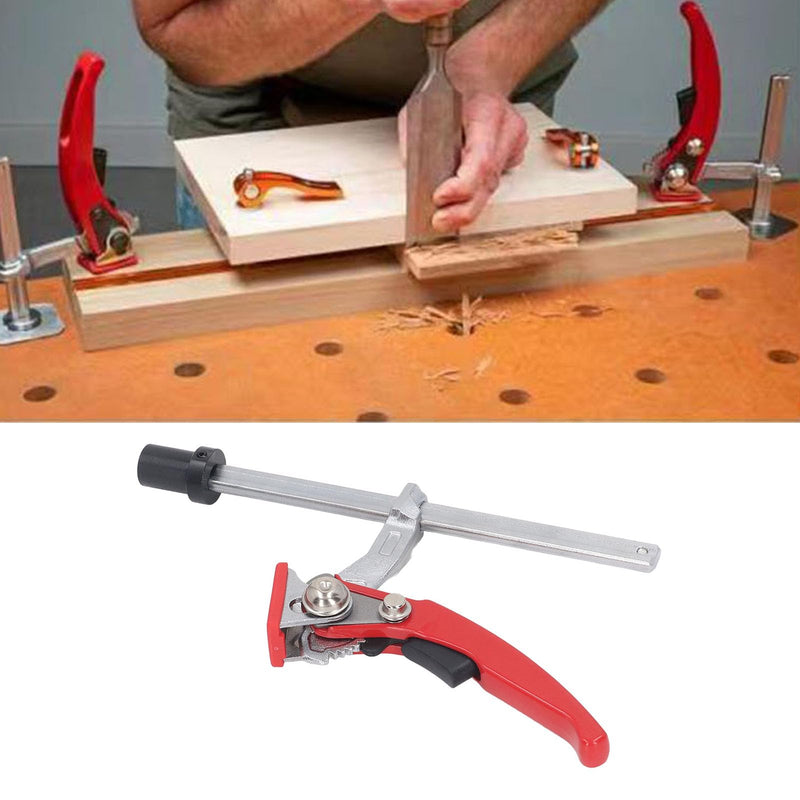 Sanpyl Hold Down Clamp, 20mm Base, Bench Dog Clamp, 13.5 x 6.5mm Rail, Self Aligning, Ratchet Mechanism