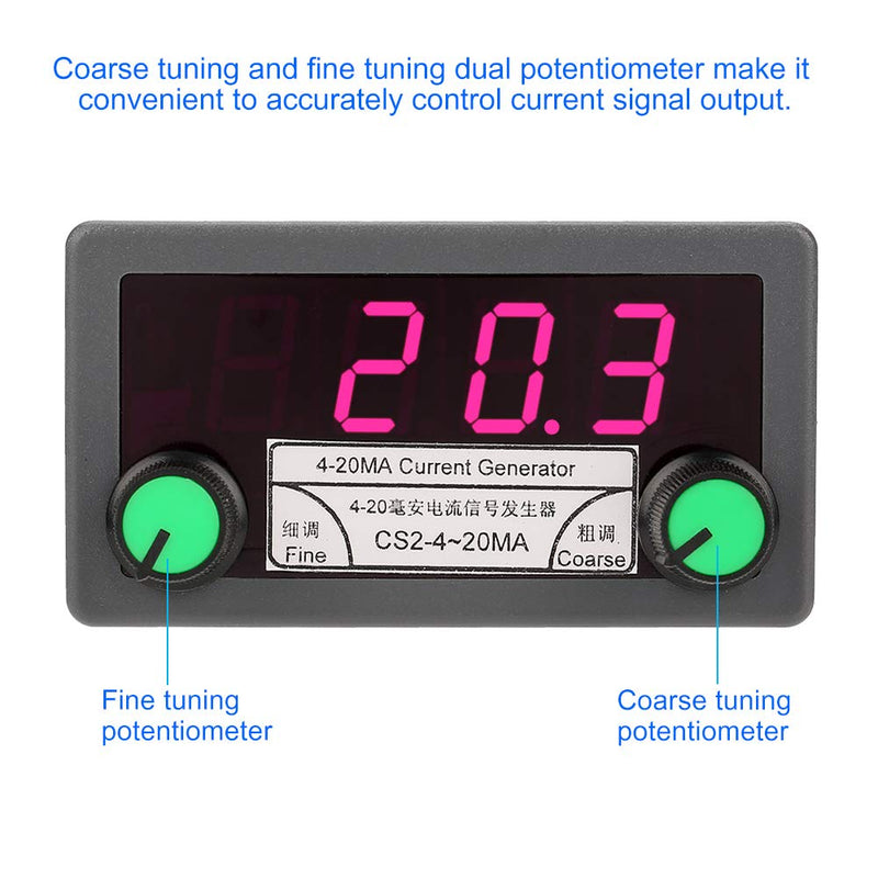 [Australia - AusPower] - 4-20mA Current Signal Generator High-Brightness Digital Tube DisplayDigital Analog Coarse/Fine Tuning Constant Current Output 