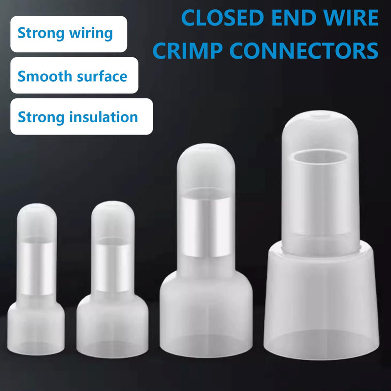 [Australia - AusPower] - smseace 580Pcs 3-Values Closed End Crimp Terminal 22-16/16-14/12-10AWG Wire End Caps Closed End Wire Connectors 