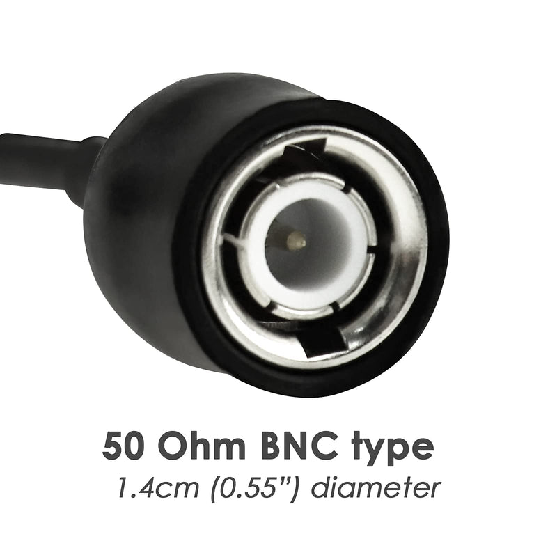 [Australia - AusPower] - Replacement pH Electrode with Calibration Powder, 0-14 pH Highly Accurate Probe with BNC Connector & 200cm Cable for Continuous Liquid Measurement pH Electrode w/ 200 CM Cable Long 