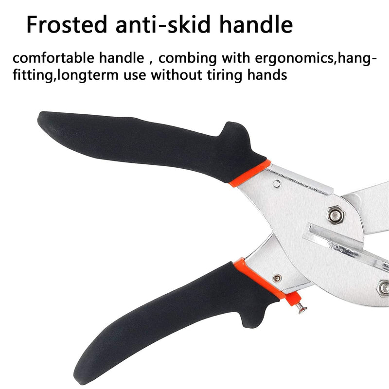 [Australia - AusPower] - Miter Shears,Multifunctional Quarter Round Cutting Tool,Mitre Shears,Shoe Molding Cutter for Wood,Angular Cutting Molding,Crafting with 2 Replacement Blades mt01 
