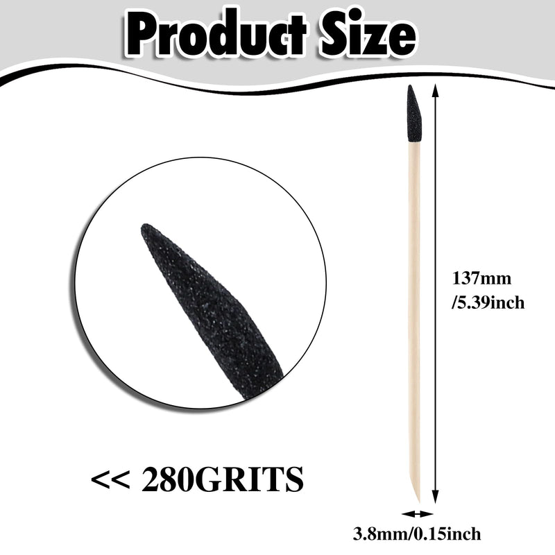 [Australia - AusPower] - 150 Pcs Sanding Sticks, Fine Detailing Sanding Stick with Storage Box for Plastic Models Wood Hobby Woodworking, 280 Grit 150 Cylindrical Box 