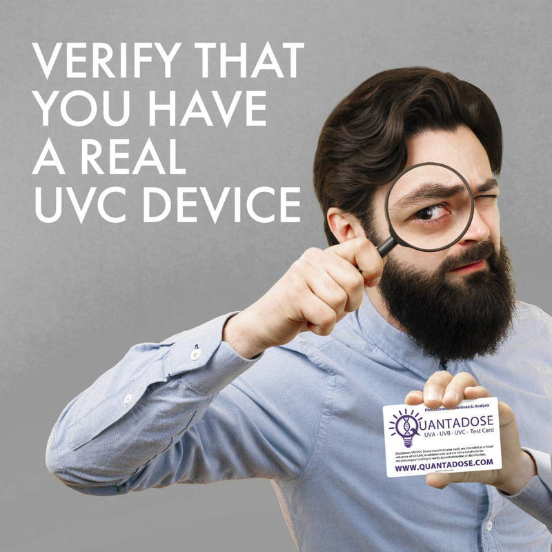 [Australia - AusPower] - QuantaDose® UVC Light Test Card with UVC Light Wavelength Indicator and Photochromic UV Intensity Test 