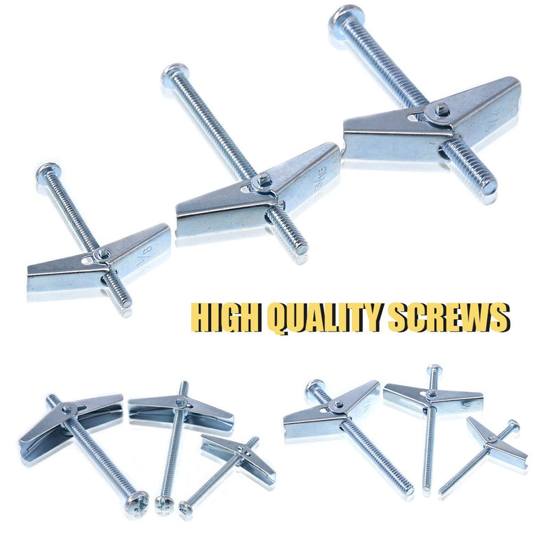 [Australia - AusPower] - Swpeet Assorted 84 Pcs Toggle Bolt and Wing Nut Kit 