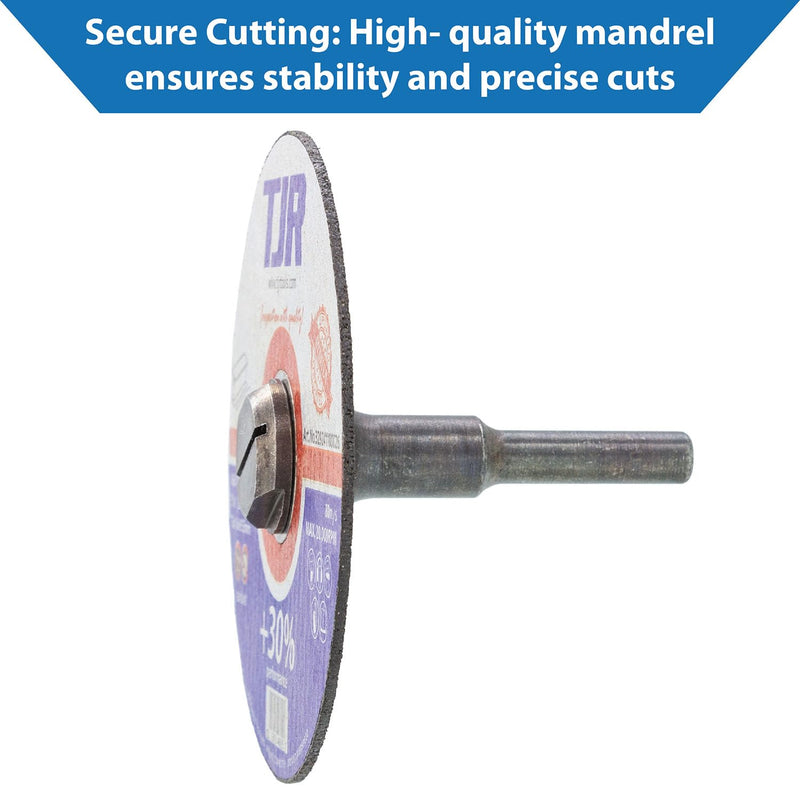 [Australia - AusPower] - TJR© Mounting Mandrel for Cut-Off Wheels - Versatile 3/8-inch Arbor Hole and ¼-inch Stem with Dual Locking Options with Screwdriver and Wrench - Die Grinder Arbor (3 pcs) 3 pcs 