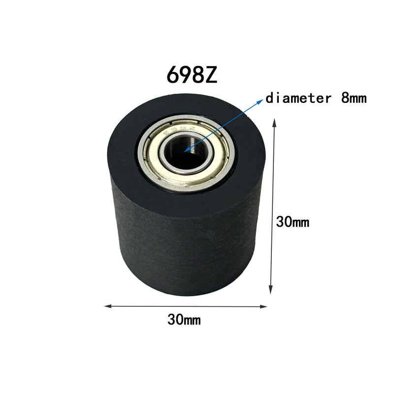 [Australia - AusPower] - Mechanical Pulley Bearings,Roller Idler Bearing Pulley，Chain Pulley,Tensioner Pulley Guide,Suitable for Street Bikes and Motorcycles(698Z-3pack) 698Z-3pack 