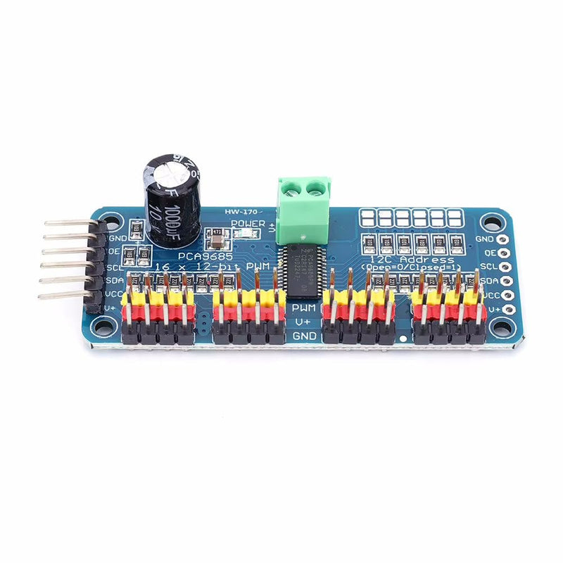 JZK® PCA9685 16-Channel 12-bit PWM Servo Motor Driver IIC Module for Arduino Robot