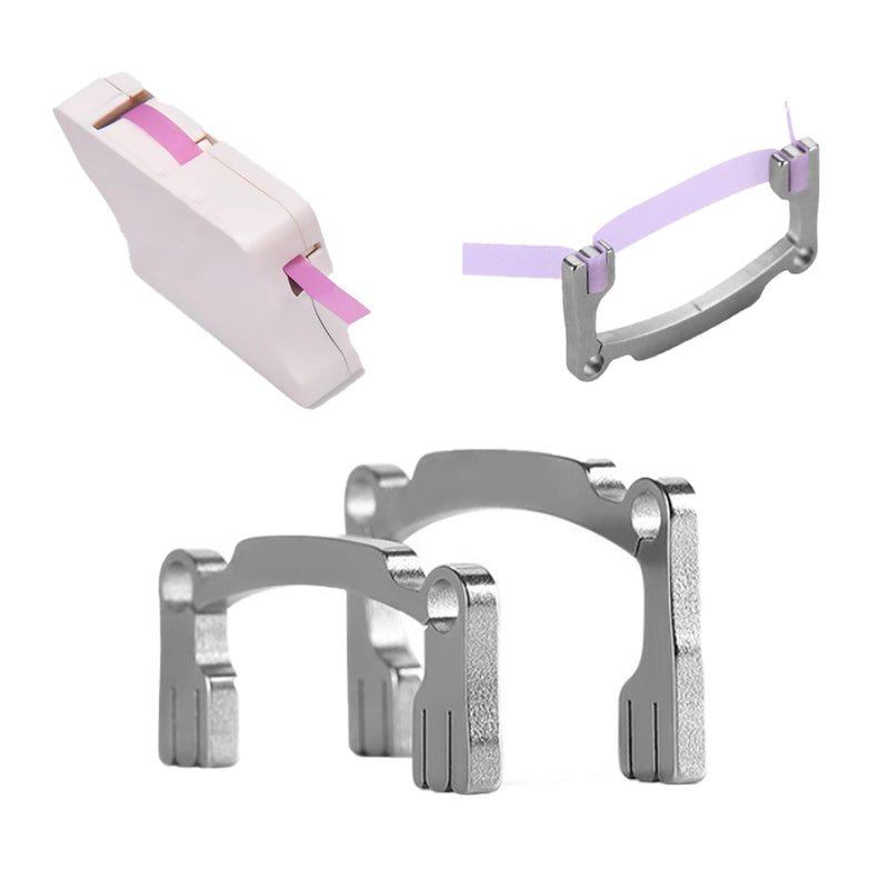 [Australia - AusPower] - 2pcs Dental Polishing Strips Holder, Dental Sanding Strips Sandpaper Stainless Holder for Teeth High/Low Crown Interproximal Restorative Polishing 