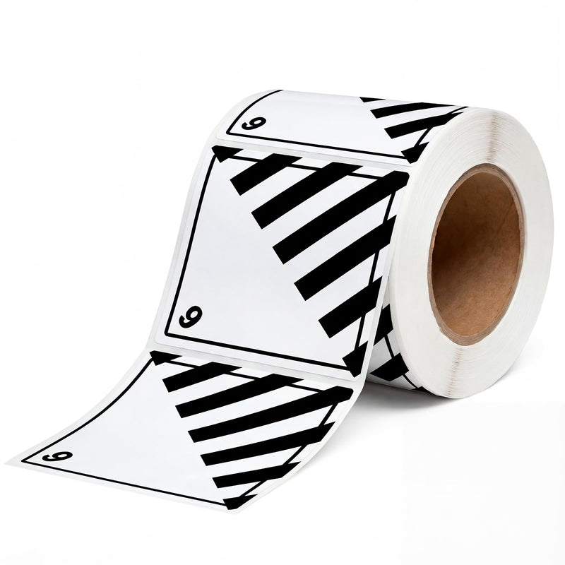 500 Pcs Hazard Class 9 Miscellaneous Dangerous Materials Labels 4 x 4 Inch Square Hazard Adhesive Shipping Labels for Transport Shipping 500