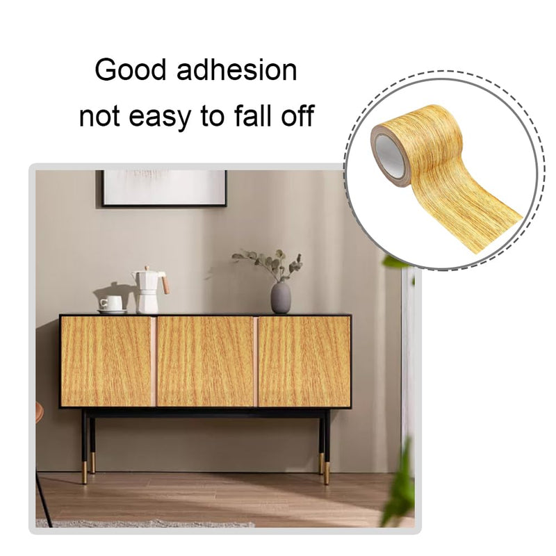 Wood Grain Tape Wood Floor Repair Imitation Woodgrain Duct Tape Roll 5.7cm x 4.57m for Furniture Scratch Repair