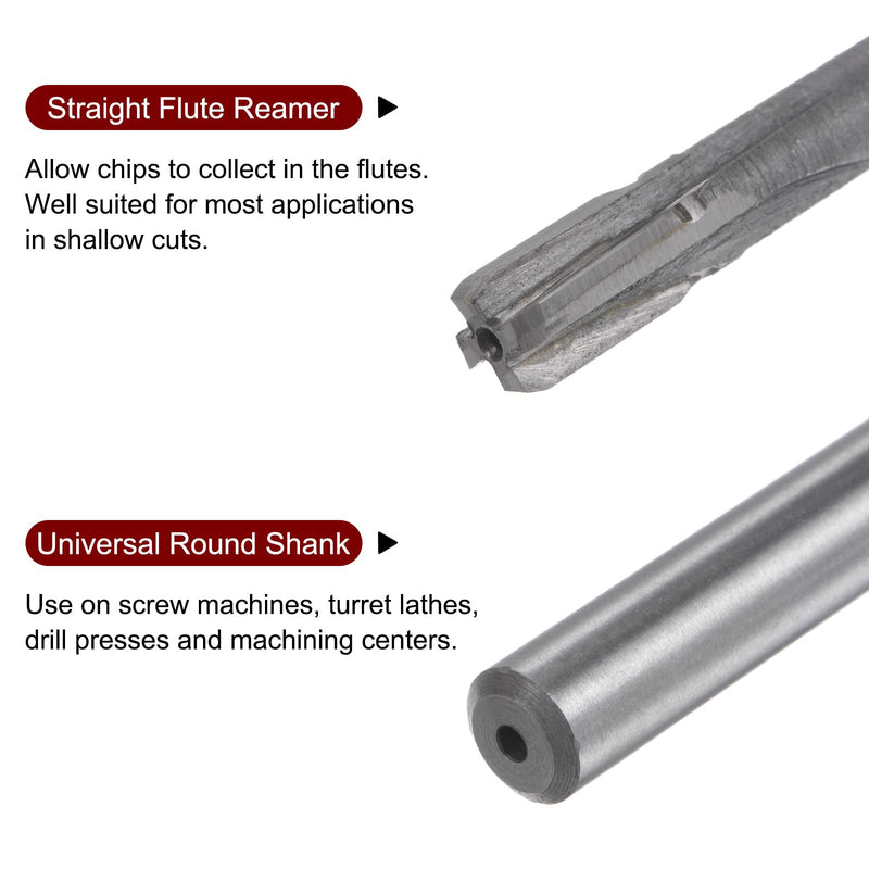[Australia - AusPower] - HARFINGTON Chucking Reamer 9.2mm H7 Carbide Tip Straight Flutes Round Shank Lathe Machine Milling Cutter 