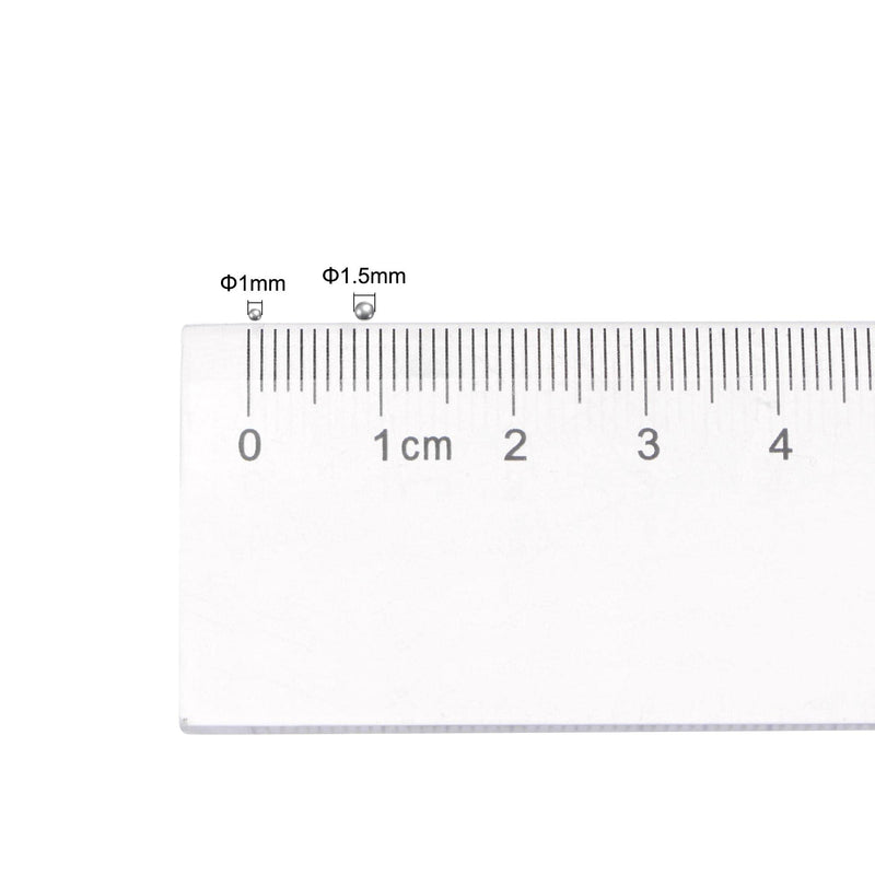 [Australia - AusPower] - uxcell 1000pcs 1mm, 1.5mm 304 Stainless Steel Bearing Balls G25 Precision 