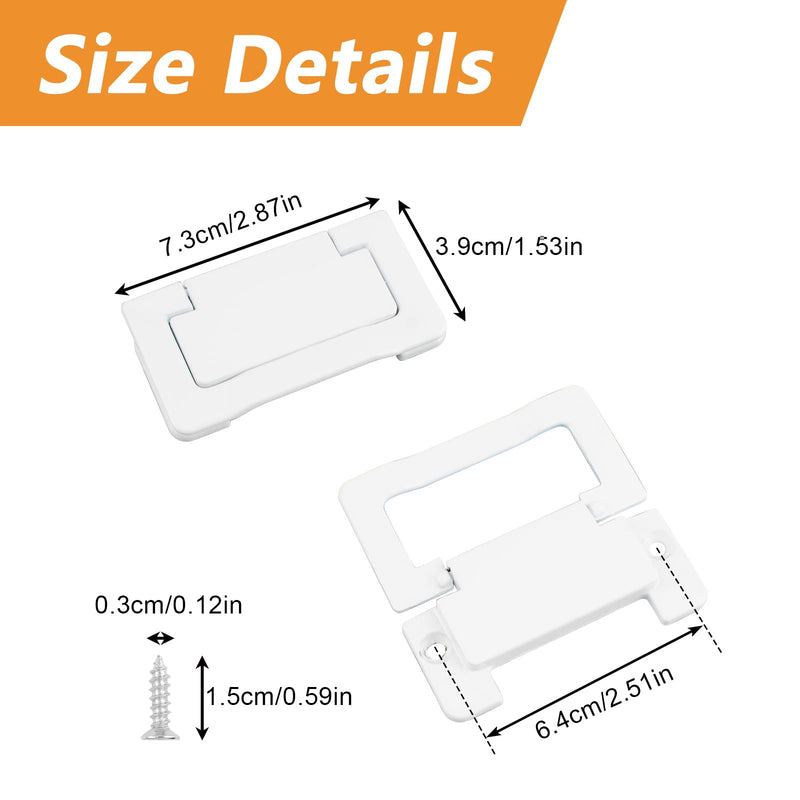 MOROBOR 8 Pack Doors Drawer Handle Flush Ring Hidden Pull Handles, Zinc Alloy Cabinet Drawer Pull Handle for Cabinets, Closets, Drawers/Warm White Warm White-8PCS