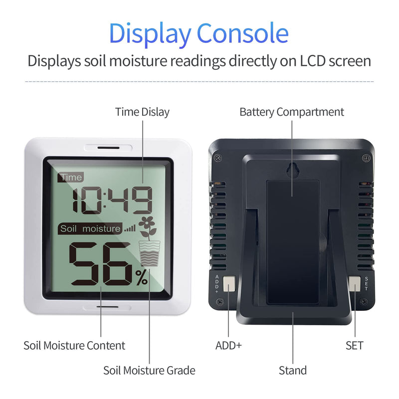 [Australia - AusPower] - ECOWITT WH0291 Soil Moisture Tester Plant Soil Moisture Sensor Meter with Digital LCD Display WH0291B 