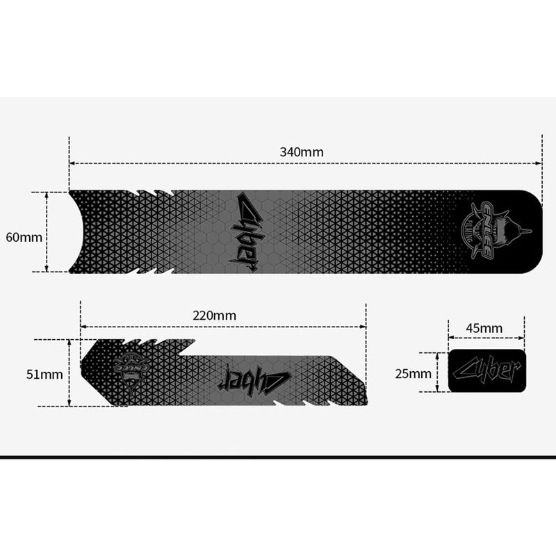 Carbon-Look Frame Protector for Mountain & Road Bikes – Ultra-Thin, Waterproof Stickers with Chain Strip Protector