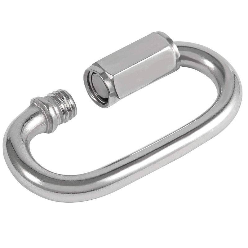 [Australia - AusPower] - 20 Pack M5 3/16 Inch Quick Link, 648 Lbs Stainless Steel Threaded Chain Connector Heavy Duty D Shape Locking Repair Link for Backpack DIY Accessories M5 20 PCS 