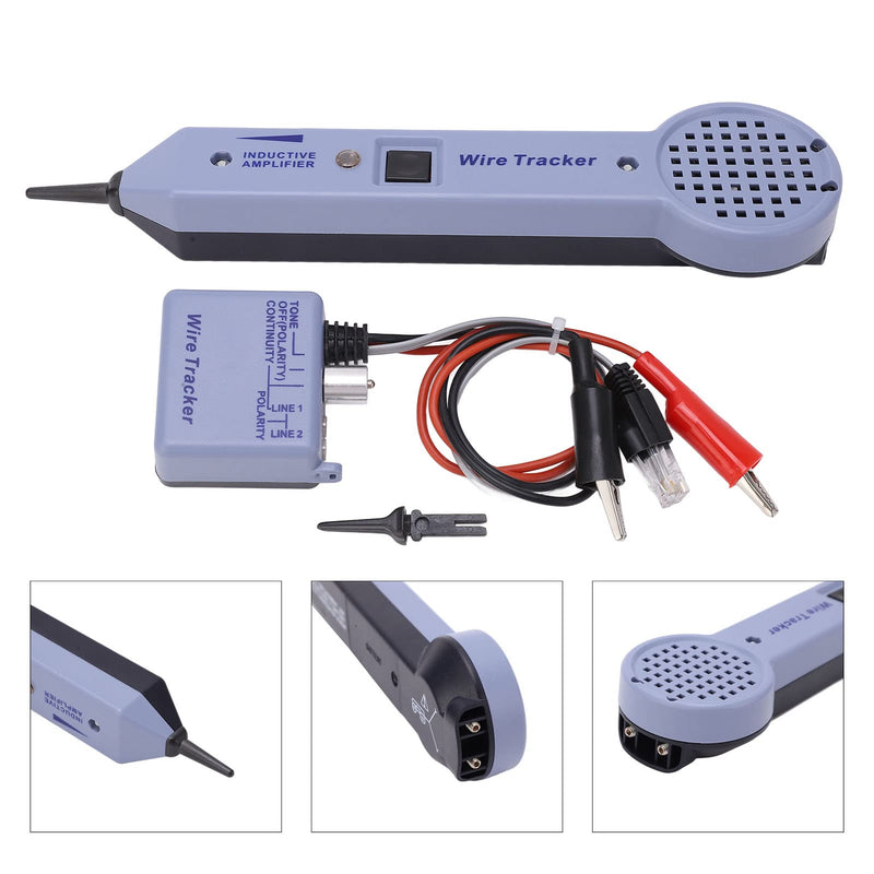 [Australia - AusPower] - 200EP Wire Toner Tracer Kit,Cable Toner and Tester, Electrical Toner Kit for Line Tracking, Short Circuit Testing, Cleaning, Busy, Ring Tonal Recognition 