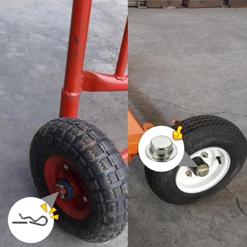 [Australia - AusPower] - Push on Pushnut Cap Fits 5/8 Inch Axles, Spring Steel Permanent Washer Caps Pushnut Fastener for Hand Trucks, Rolling Bins and Lawn Wagons, Alternative for Cotter Pins (6 Pack) 