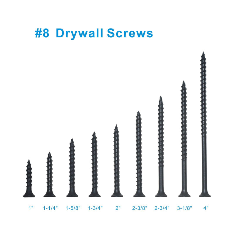 [Australia - AusPower] - #8 x 2" Drywall Screws, 8 Wood Screws- Coarse Thread Phillips Head Drive Drywall Wood Screws- Self Tapping Screws (60 Pack) #8 x 2" - 60pcs 