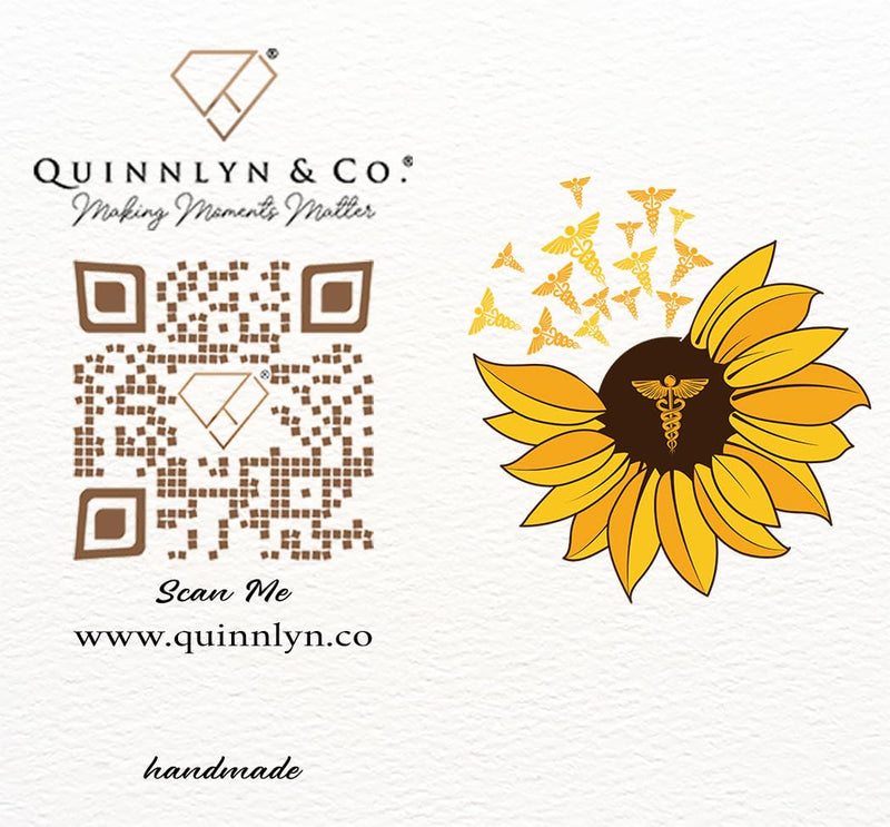 [Australia - AusPower] - QUINNLYN & CO. Sunflower Stethoscope Charm: Radiate Positivity with this Beautiful Medical Accessory, Gift for RN Nurse 