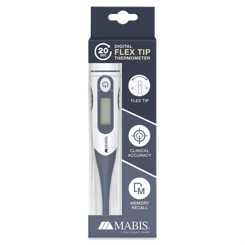 [Australia - AusPower] - MABIS Digital Thermometer for Babies, Children and Adults for Oral, Rectal or Underarm Use, Blue, 20 Sec 