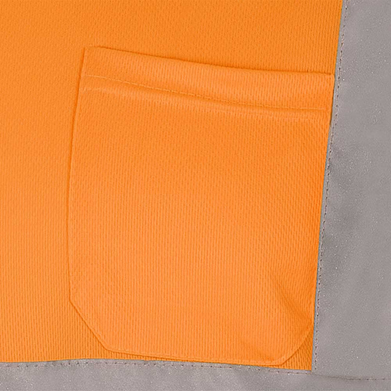 Pioneer Hi Vis Safety T Shirt for Men - Short Sleeve with Pocket- Reflective Tape for ANSI Class 2 Work - High-Visibility T-Shirt – Dry Wick, Lightweight Tee – Orange or Yellow/Green XX-Large