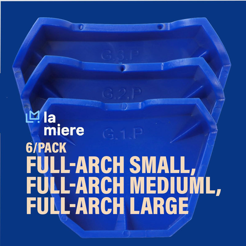 [Australia - AusPower] - 6 Pcs Dental Model Base Forming Kit, Dental Model Base Former, Dental Casting Trimming Impression Tray Small+ Medium+ Large Set 