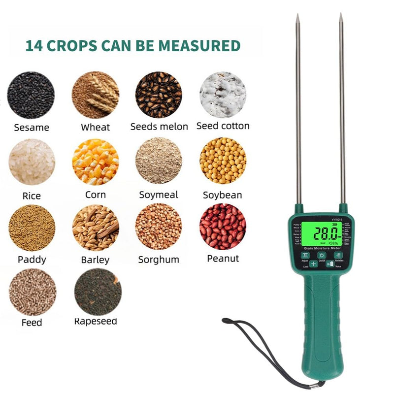 [Australia - AusPower] - Portable Hay Tester, Hay Bale Tester with Probe for Sesame Wheat Corn Soybean Rice Barley Sorghum Peanut Kernel Rapeseed 