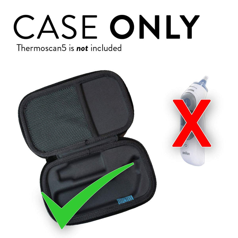 TUDIA EVA Case Compatible with Braun Digital Baby Ear Thermometer ThermoScan5 IRT6500 / ThermoScan7 IRT6520CA, Viproud, iProvèn, ADC, ELERA, Alcedo Hard Travel Storage Protective Case [CASE ONLY]