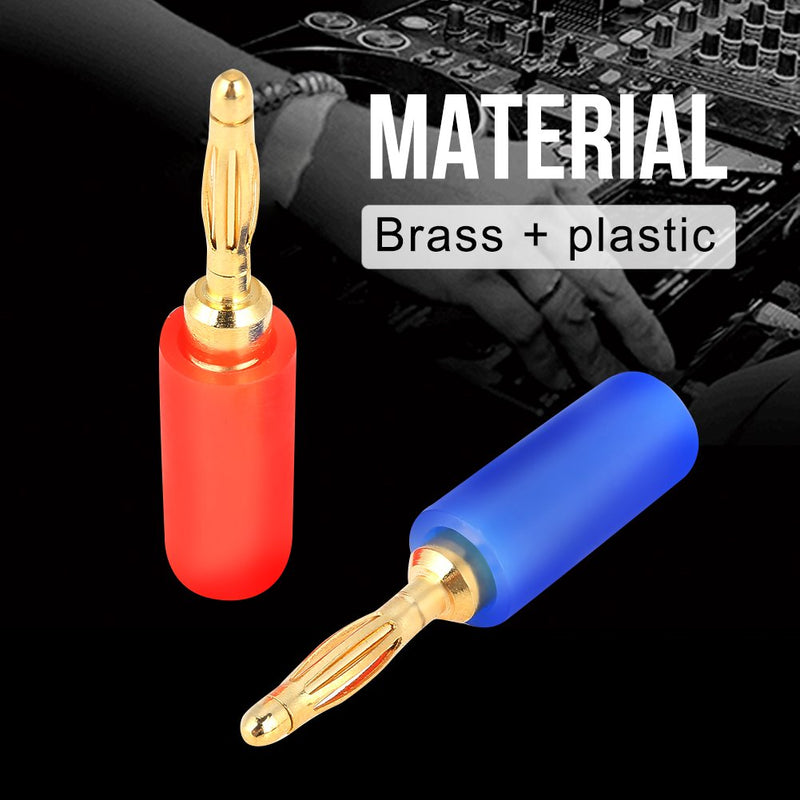 [Australia - AusPower] - Oumefar 20Pcs Speaker Banana Plugs Connector Mixed Colors Banana Plug Brass Jack Test Probes Connector Electrical Testing for Medical Equipment Speaker Amplifier 