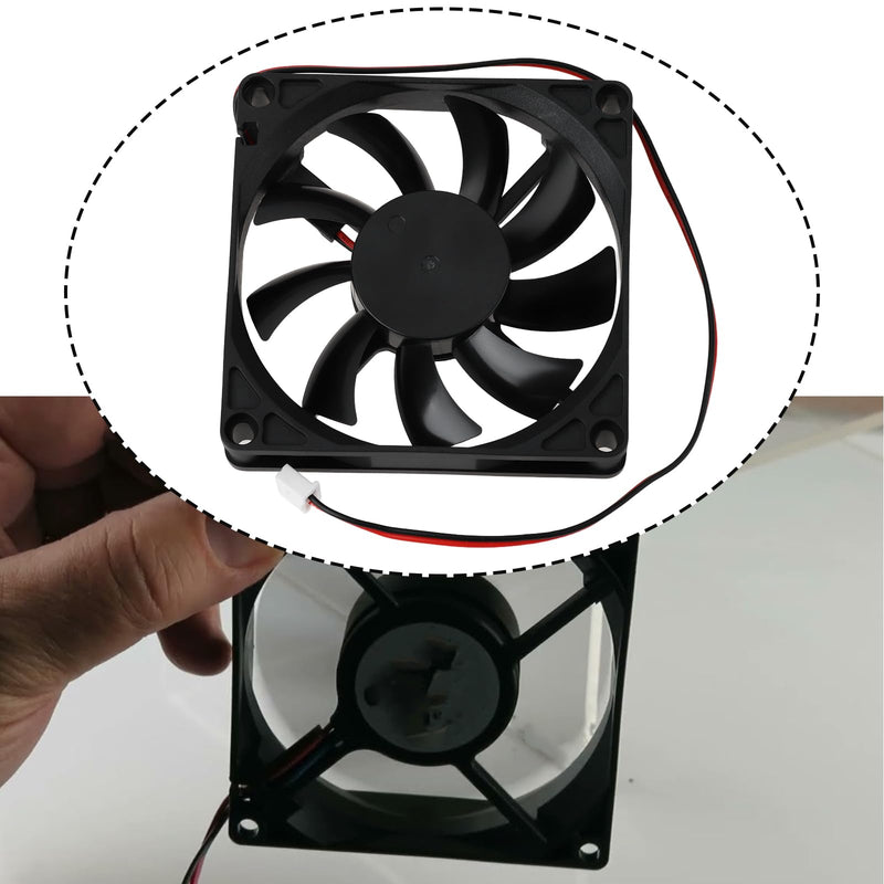 EMSea 2 Pin Fan 80 x 80 x 15 mm 12V 0.40A Compatible with Delta EFB0812HHB Brushless 8015 Fan