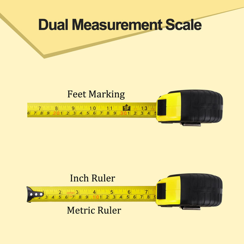 [Australia - AusPower] - Birthday Gifts for dad Stocking Stuffers for Men Ideal Christmas Gifts Cool Gadgets for Husband Grandpa from Daughter Son Tool Woodworker Carpenter Gift, Engraved Tape Measure 25 FT 