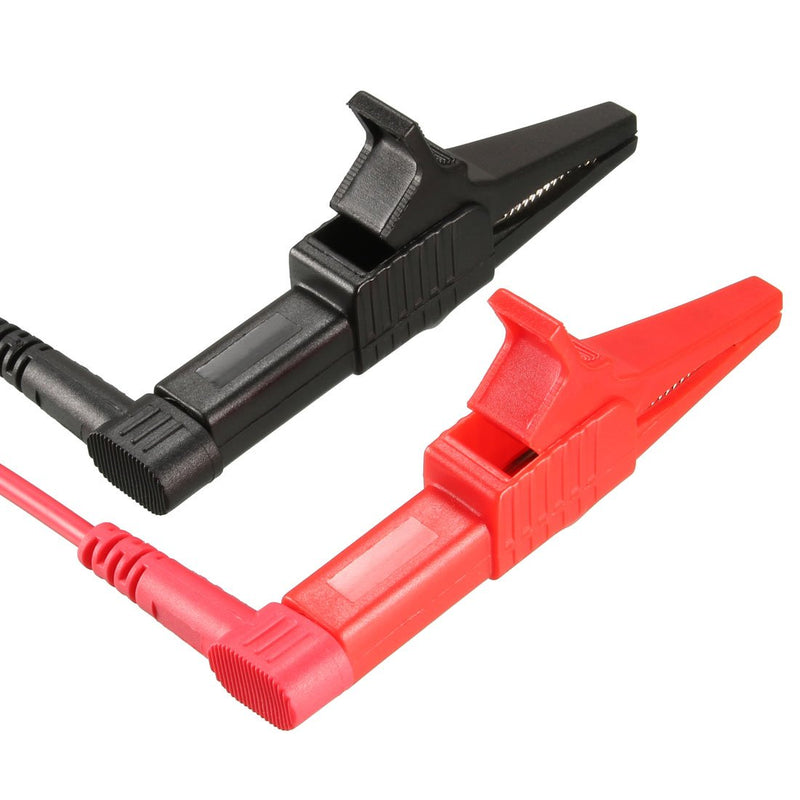 [Australia - AusPower] - uxcell 1 Pair Alligator Clip Adapter Extender 4mm Banana Jack 1000V 30A Test Clamp Full Shroud Insulated Red and Black 