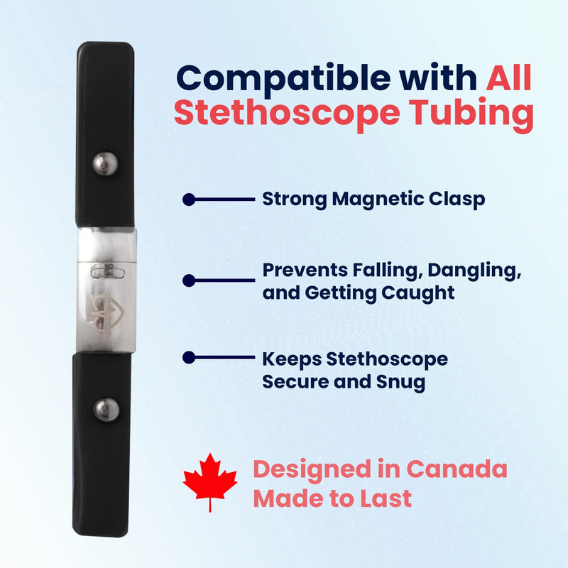 [Australia - AusPower] - Clip for Stethoscopes, Stethoscope Clip for Doctors, Nurses, Medical Students, Stethoscope Accessory Compatible with 3M Littmann Classic III, Lightweight II S.E, and More, Pink 