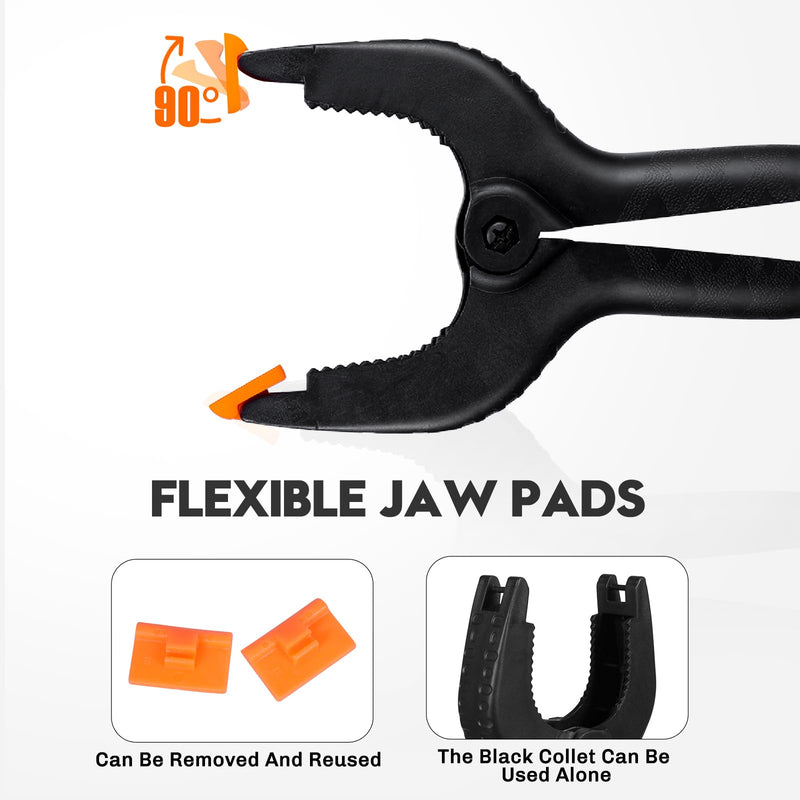[Australia - AusPower] - 4.5 Inch Spring Clamps Heavy Duty - 10 Pack Spring Clips Plastic Clamp Set, Backdrop Clips Clamps for Crafts Woodworking Photography, Strong Clamps for Backdrop Stand Outdoor Home Project 4.5 Inch 