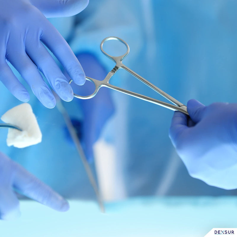 [Australia - AusPower] - Precision Kelly Hemostat Forceps Locking Tweezers Clamp, Silver, 5.5 Inches, Straight Stainless Steel 5.5" 