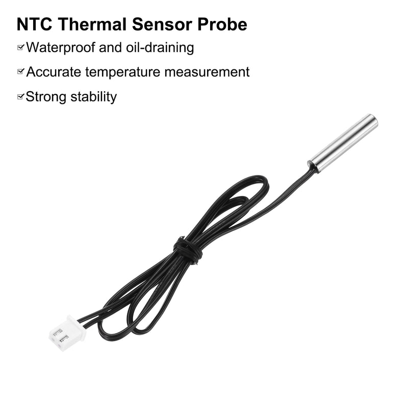 [Australia - AusPower] - uxcell 2 Pcs 5K NTC Thermal Sensor Probe, Stainless Steel Sensitive Temperature Sensor Probe 11.8 Inch Digital Thermometer Extension Cable Temp Sensor 
