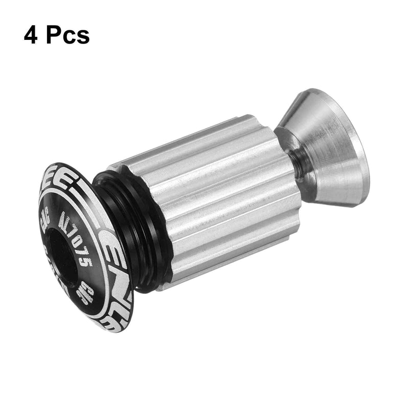 HARFINGTON 2 Pair Bike Handlebar End Plugs Aluminum Bar End Caps 18-20mm Adjustment Expanding Locking with Screw for MTB Road BMX Fixed Gear Bike, Black