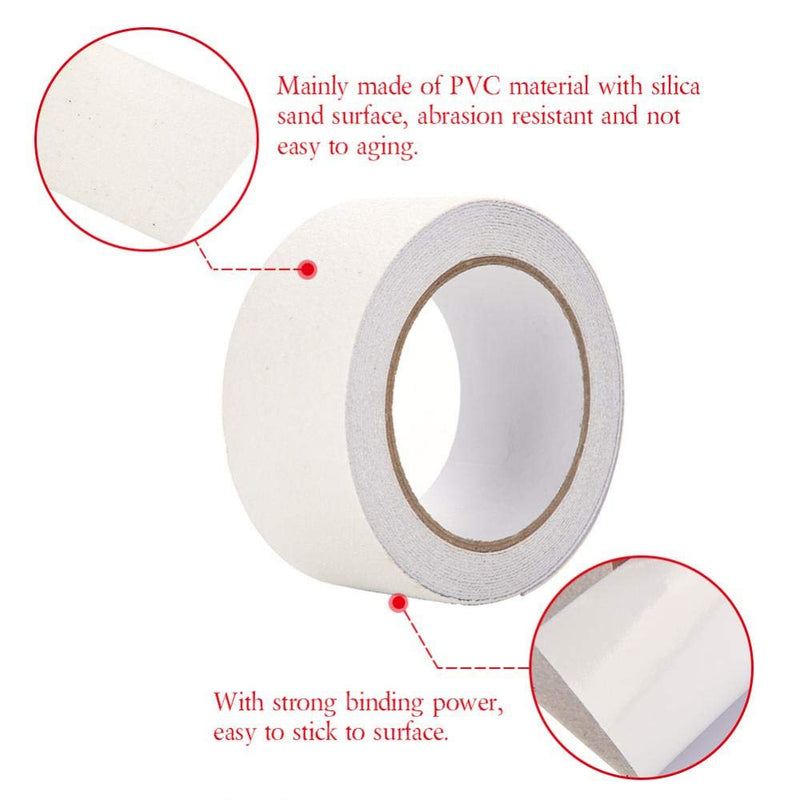 Anti Slip Tape, 5M x 5cm PVC Transparent Stair Tread Safety Grip Tape with Strong Adhesive for Wet Floor, Bathroom, Kitchen, and Swimming Pool