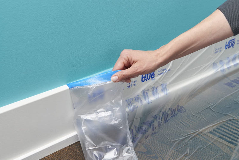 [Australia - AusPower] - ScotchBlue Pre Plastic Painters Tape with Bladed Dispenser, 24 in x 30yd, Tape & Masking Film Combined in One Product, Static Cling to Stay in One Place, No Residue Masking Tape (PTD2093EL-24-S) 24" Width With Dispenser 