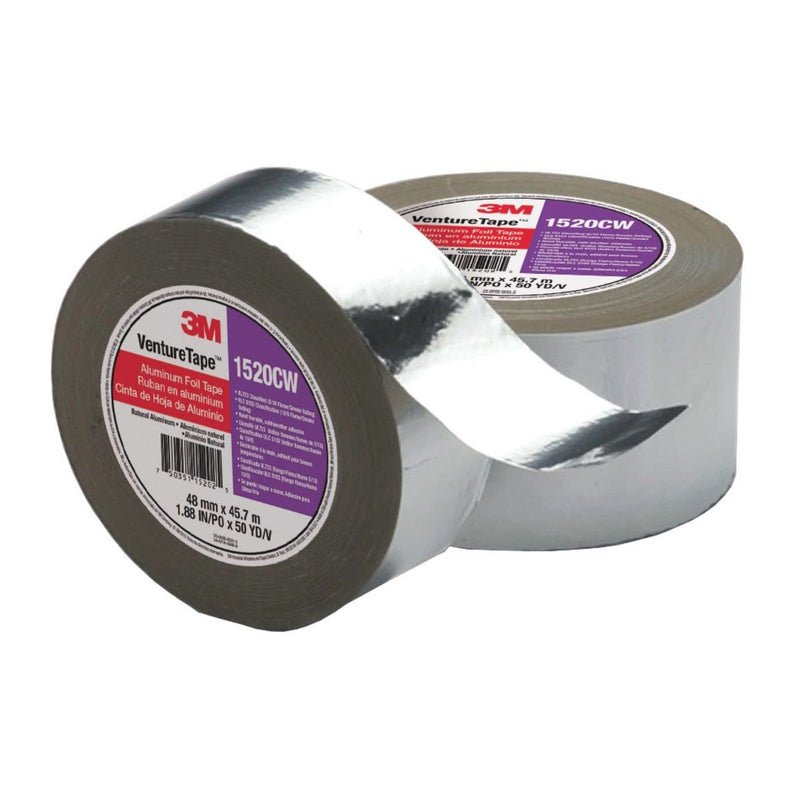 3M Venture Tape 1520CW Aluminum Foil Tape – 2.83 inches x 150 feet, 1.8 mil Thickness, Cold Weather Solvent Acrylic Adhesive, High Strength, Conforms to Irregular Surfaces