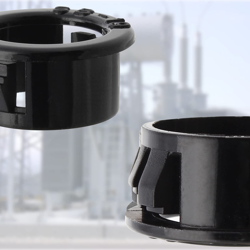 [Australia - AusPower] - 50 Pcs Nylon Snap Bushing Black Wire Bushing 3/4" Mounting Dia Grommet Protectors,Round Snap in Cable Hose Bushing SB-19 3/4"/SB-19 