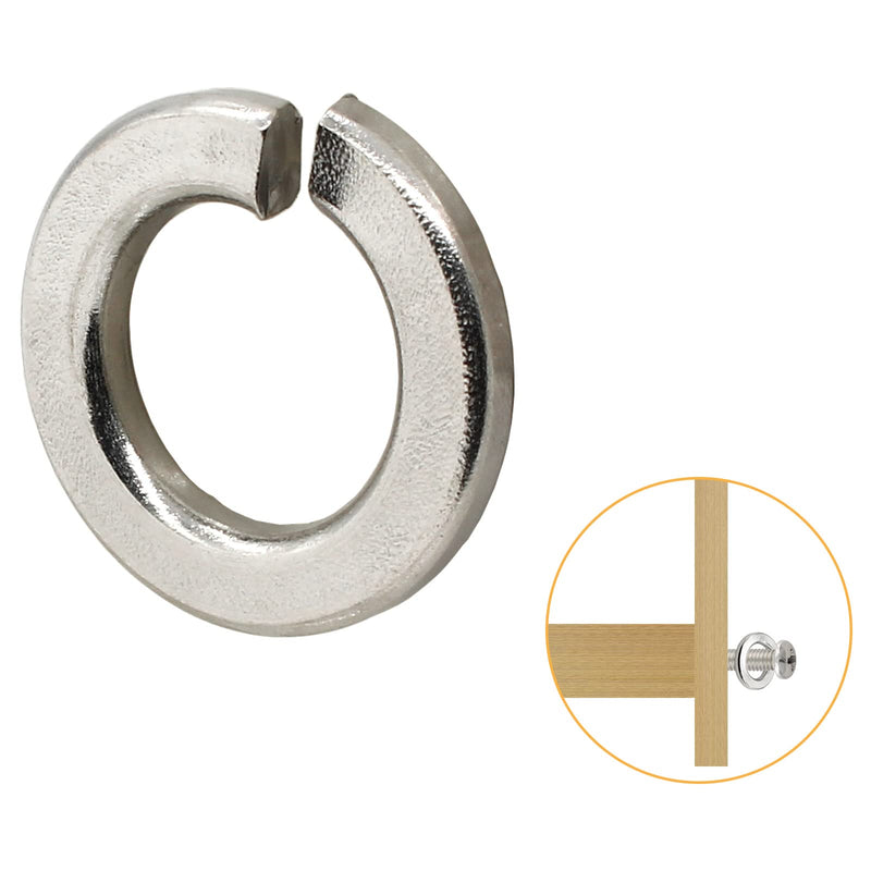 [Australia - AusPower] - 100 PCS Split Lock Washers 1/2 Inch Spring Washer 304 Stainless Steel Washer 