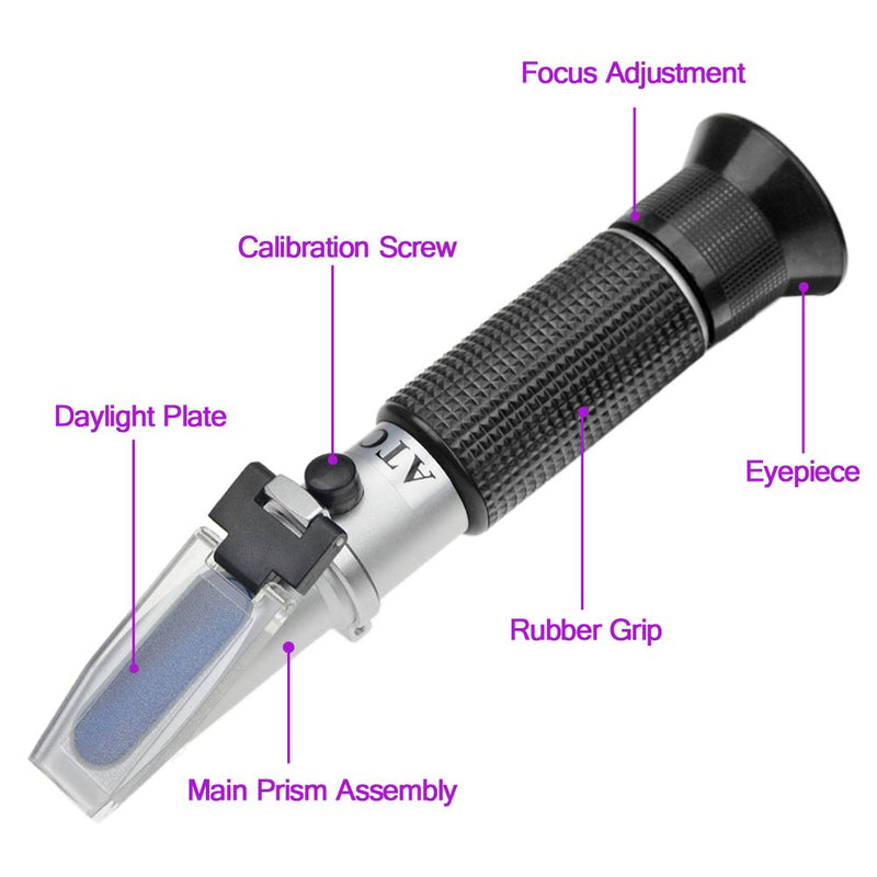 [Australia - AusPower] - Brix Refractometer with ATC, Brix 0-32, Hydrometer in Wine Making, Homebrew Kit (0~32%) 