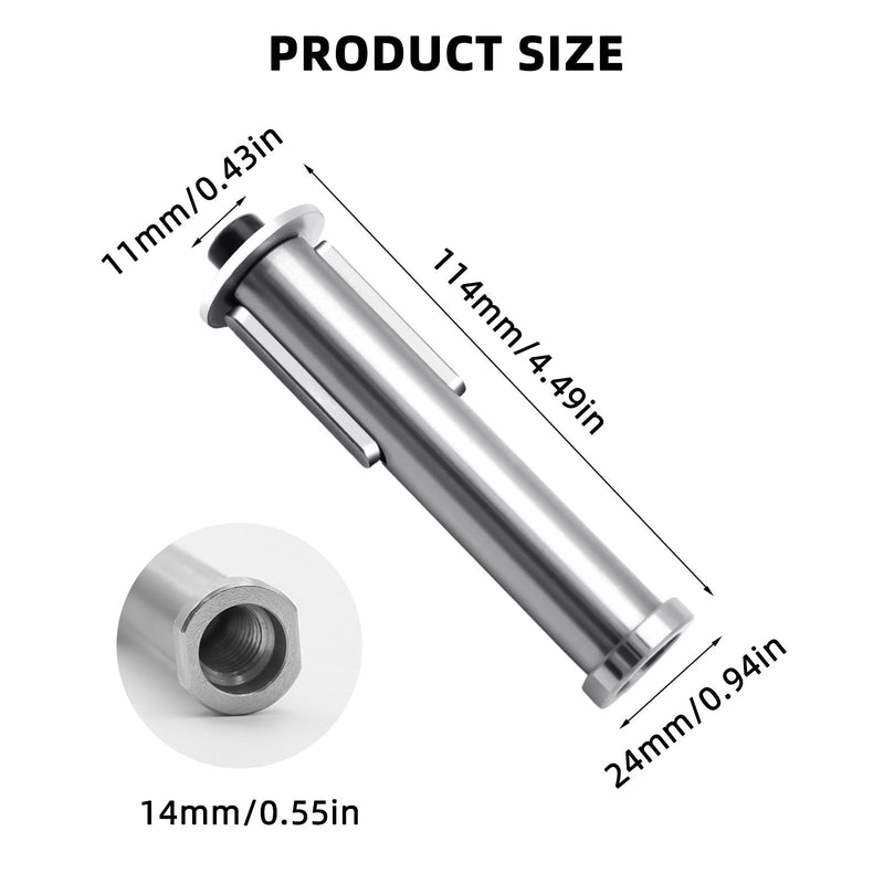 [Australia - AusPower] - WYYFXY® Silver M14 Thread Satin Roller Mandrel Adapter Mounting Mandrel M14 Thread Satin Machine Mandrel for Angle Grinder Roller Grinding Machine 