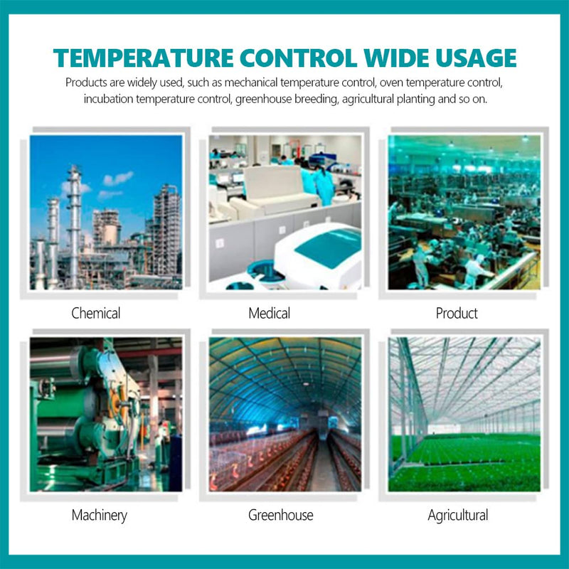 [Australia - AusPower] - REX-C100 PID Temperature Controller Kit with SSR and Thermocouple Digital Thermostat Controller 0‑400℃+ 25A SSR + 1m M6 K Type Thermocouple for Industrial Oven 