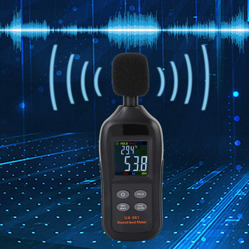 [Australia - AusPower] - Oumefar Sound Meter Digital LCD Screen Decibel Meter Detector Handheld with Measuring Level Range 35dB to 135dB Portable Sound Level Meter for Frequency Analyzer 
